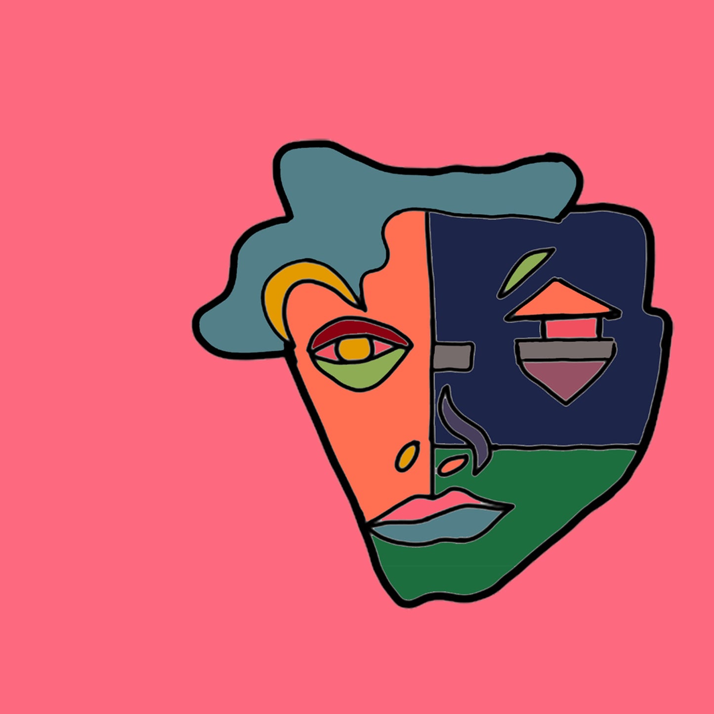 Shani Krebs Print | Face Chilled - Watermelon