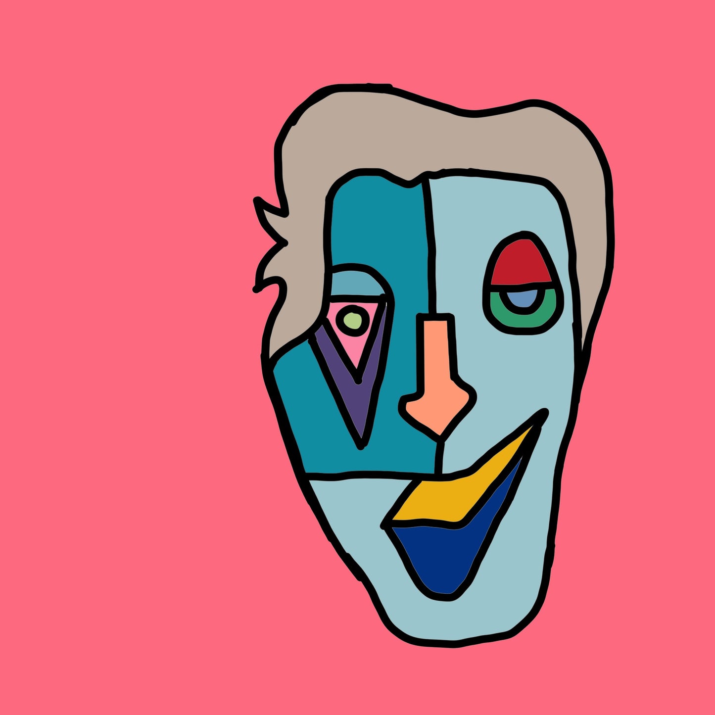 Shani Krebs Print | Face Happy - Watermelon