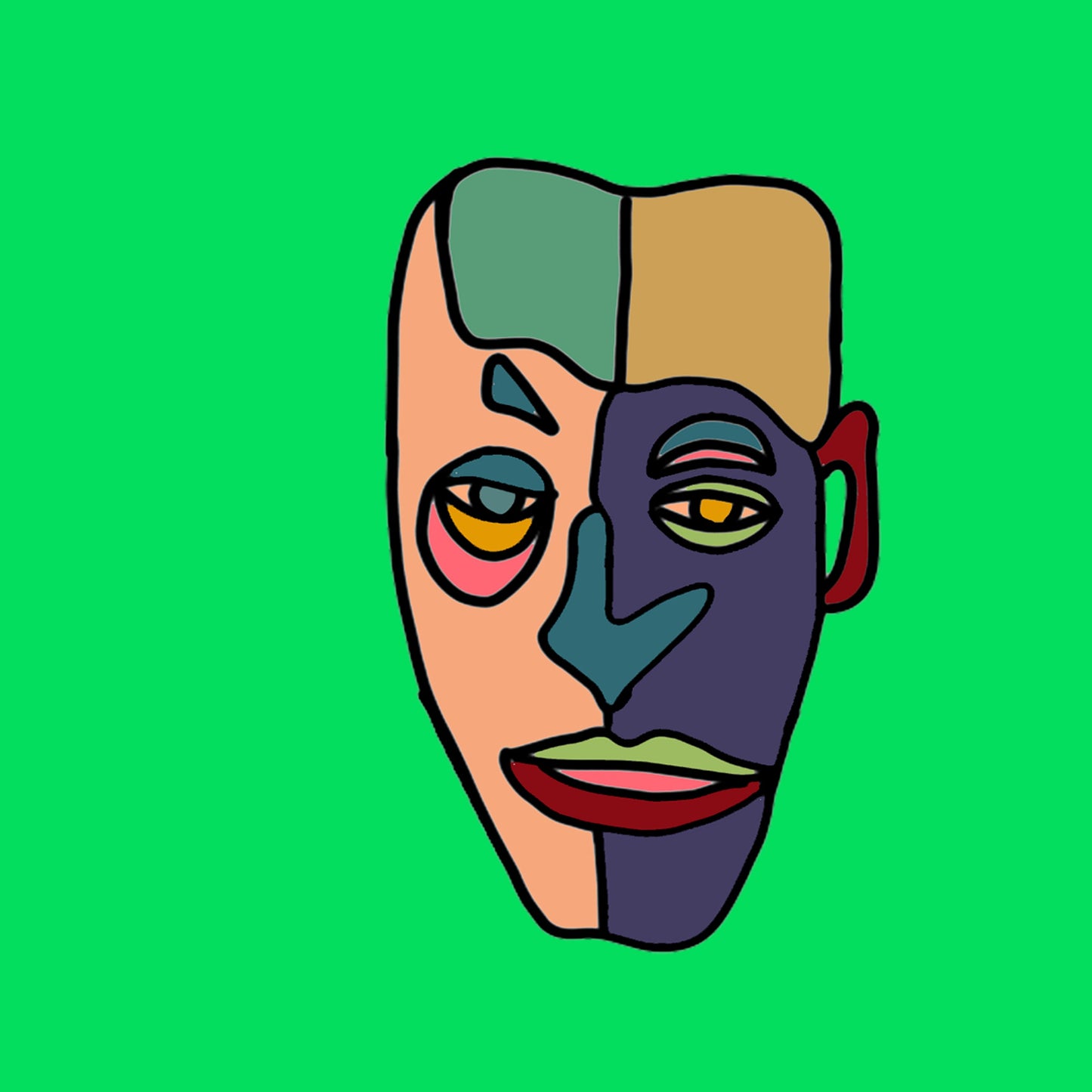 Shani Krebs Print | Face Howzit - Green