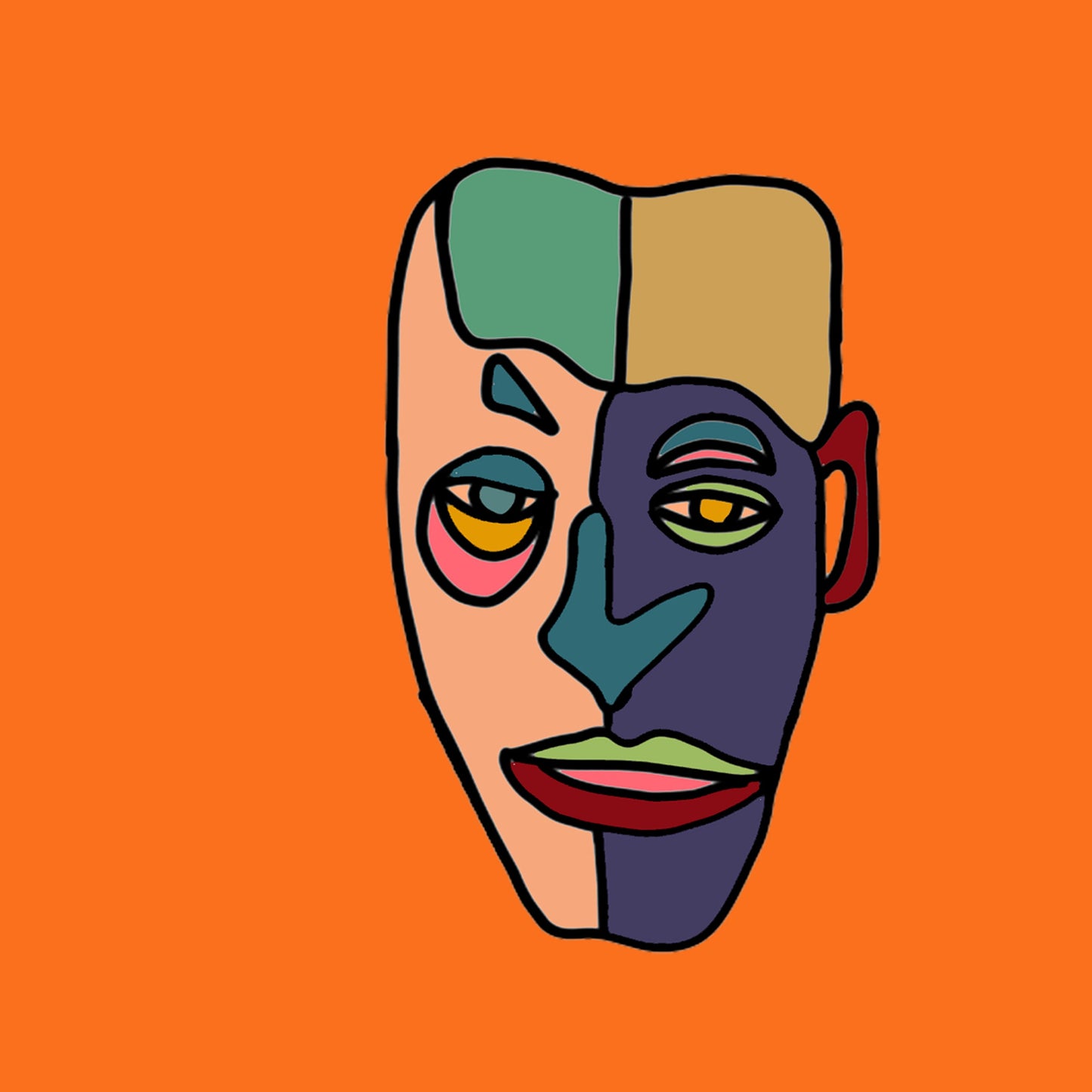 Shani Krebs Print | Face Howzit - Orange