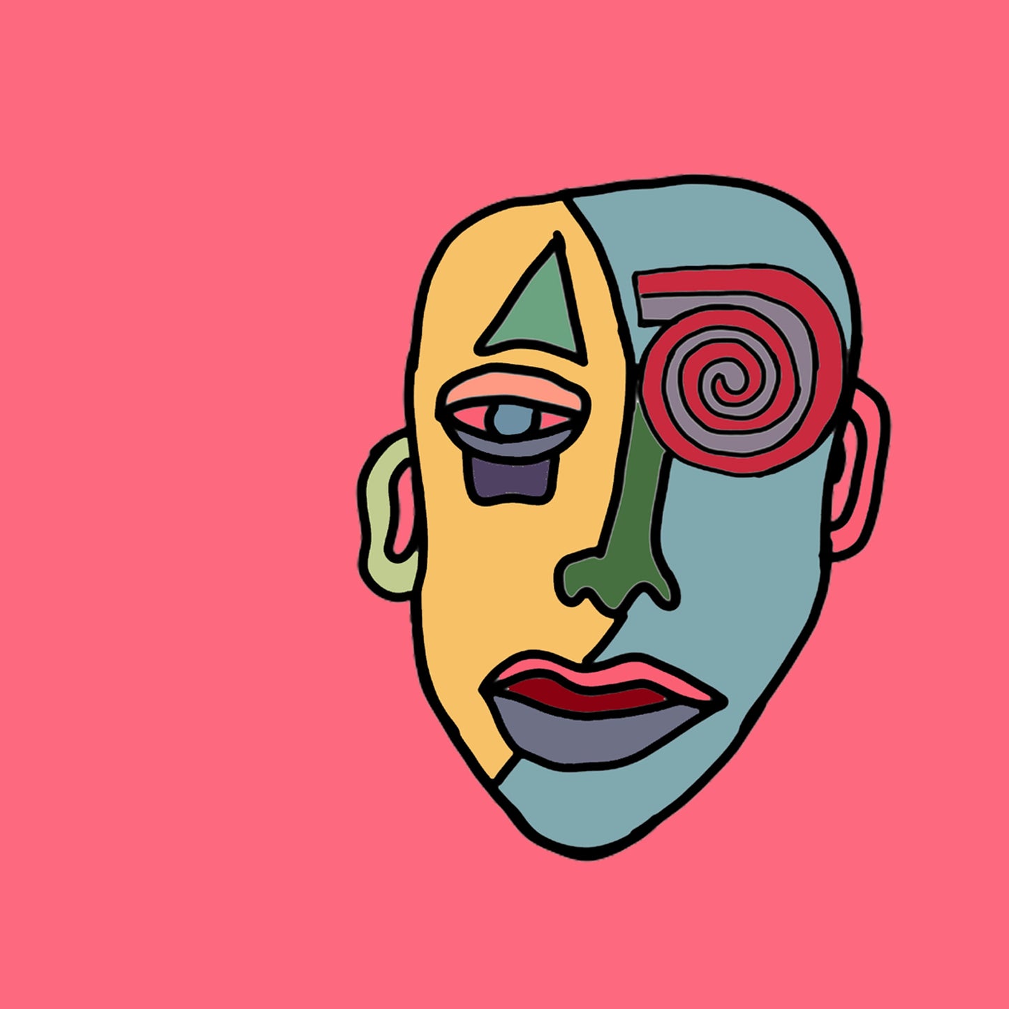 Shani Krebs Print | Face Transcend - Watermelon