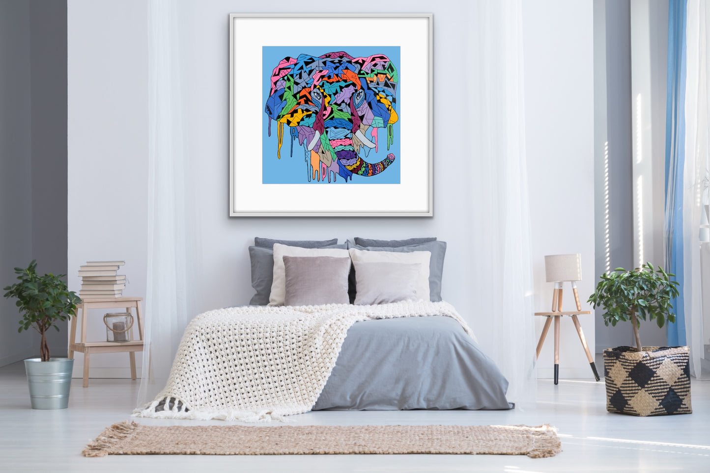 Shani Krebs Print | Elephant - Jordy Blue
