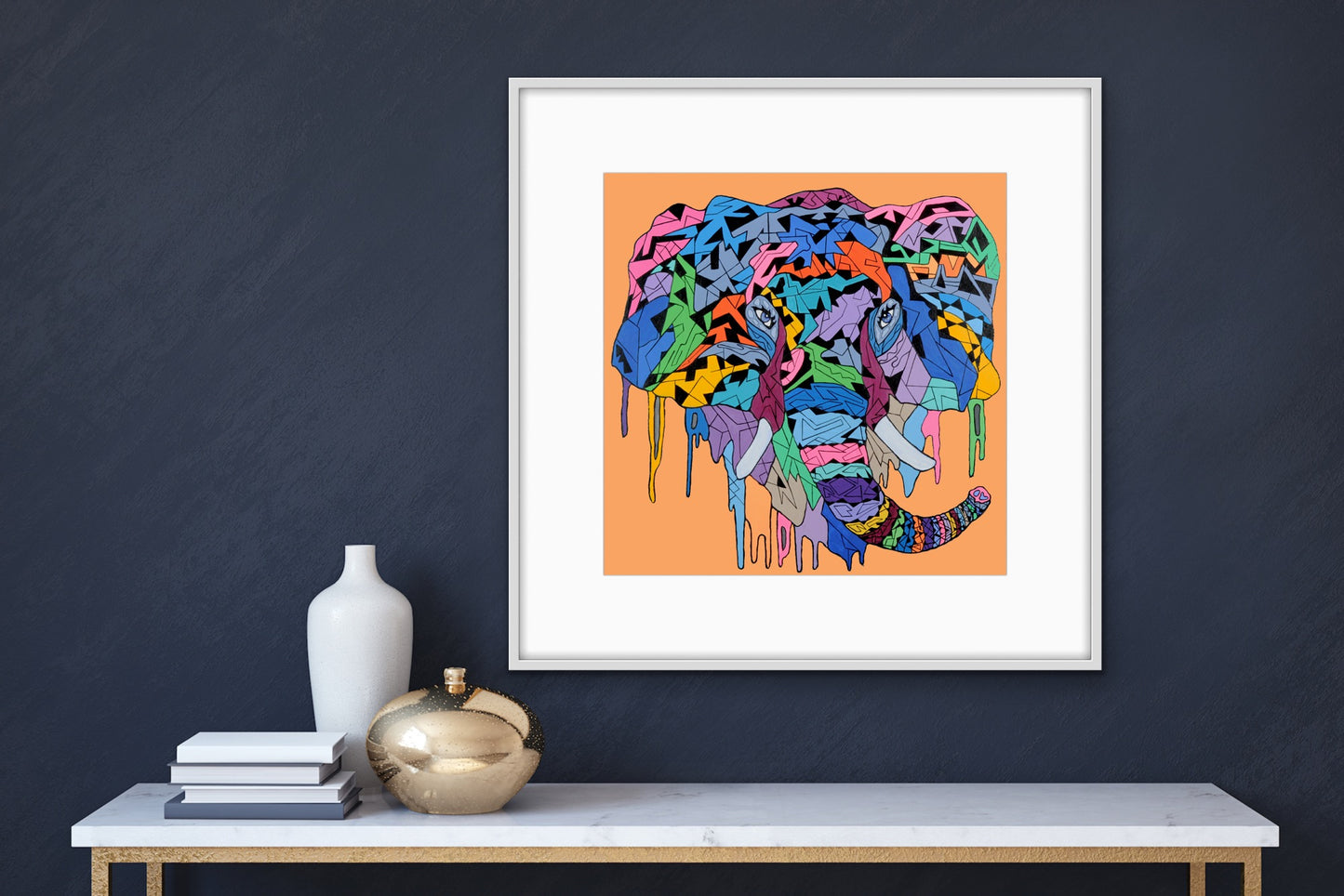 Shani Krebs Print | Elephant - Gold