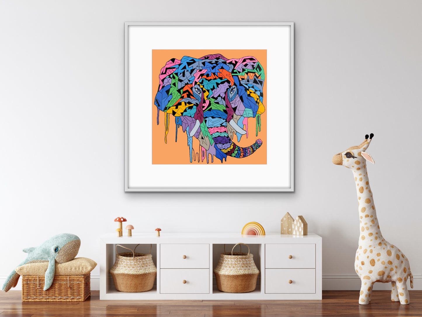 Shani Krebs Print | Elephant - Gold
