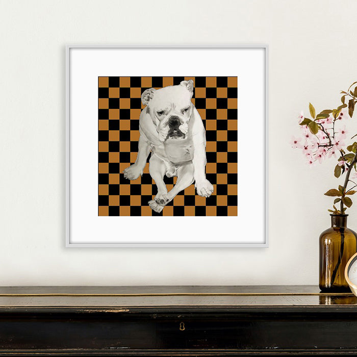 Shani Krebs Print | Bull Dog - Bourbon Checks