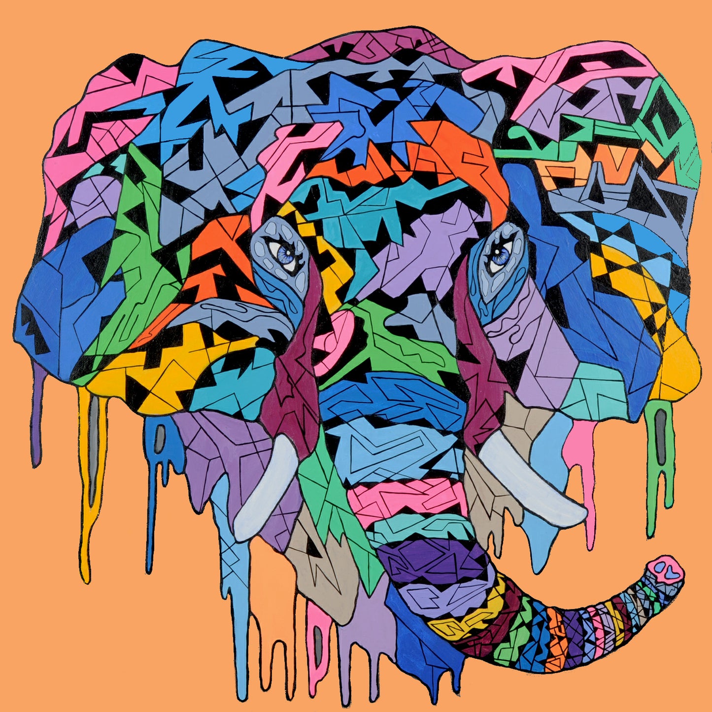 Shani Krebs Print | Elephant - Gold