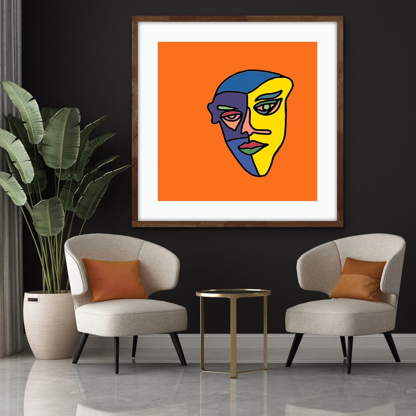 Shani Krebs Print | Face Depth - Orange