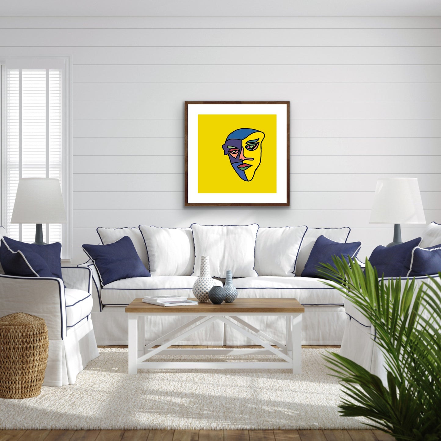 Shani Krebs Print | Face Depth - Yellow