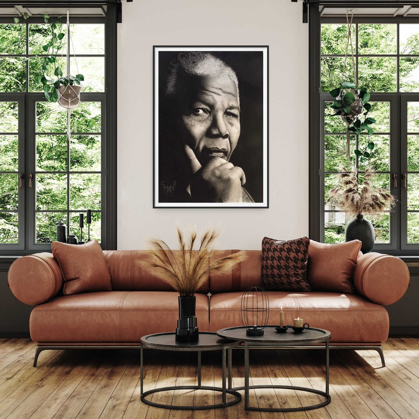 Shani Krebs Print | Mandela Portrait - Sepia