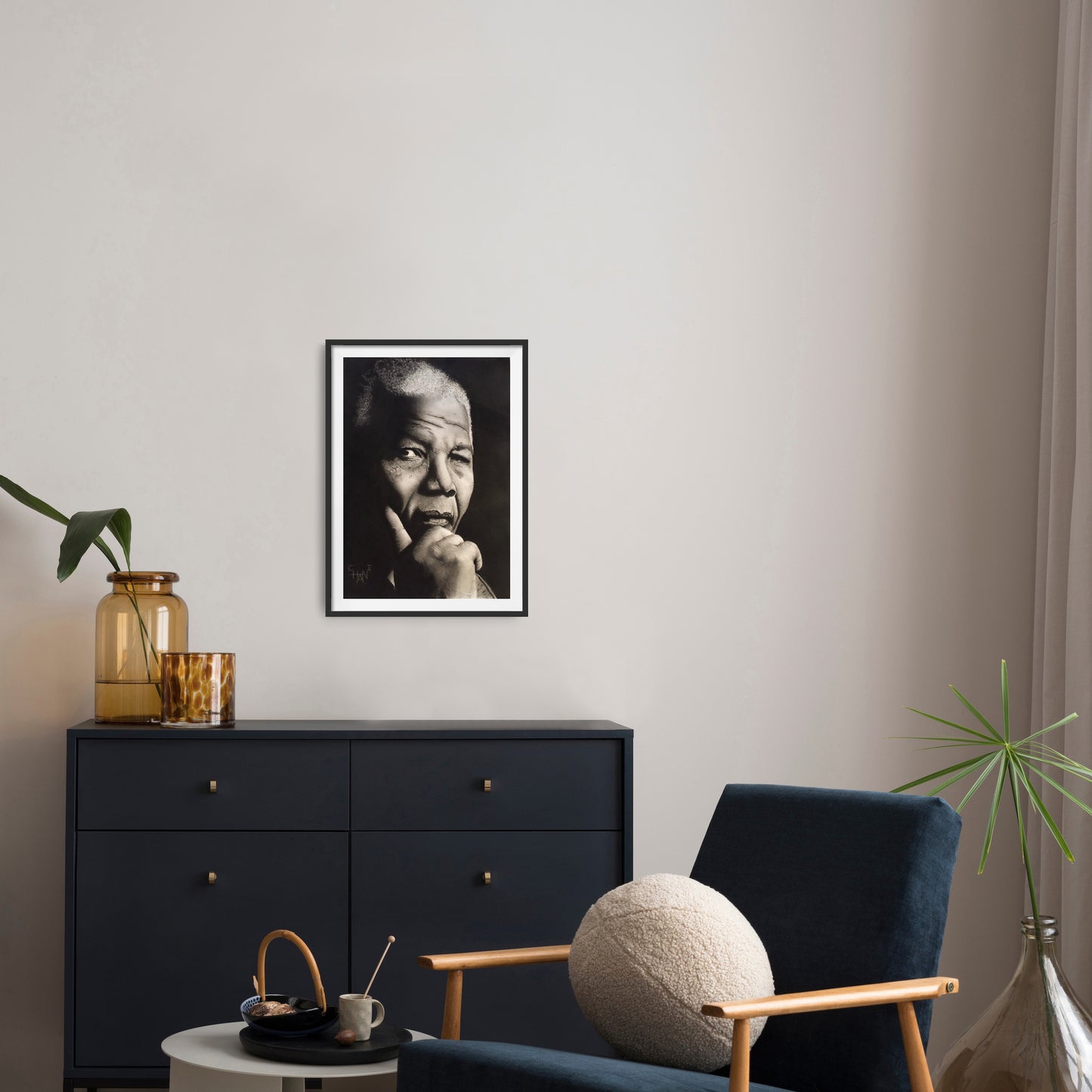 Shani Krebs Print | Mandela Portrait - Sepia