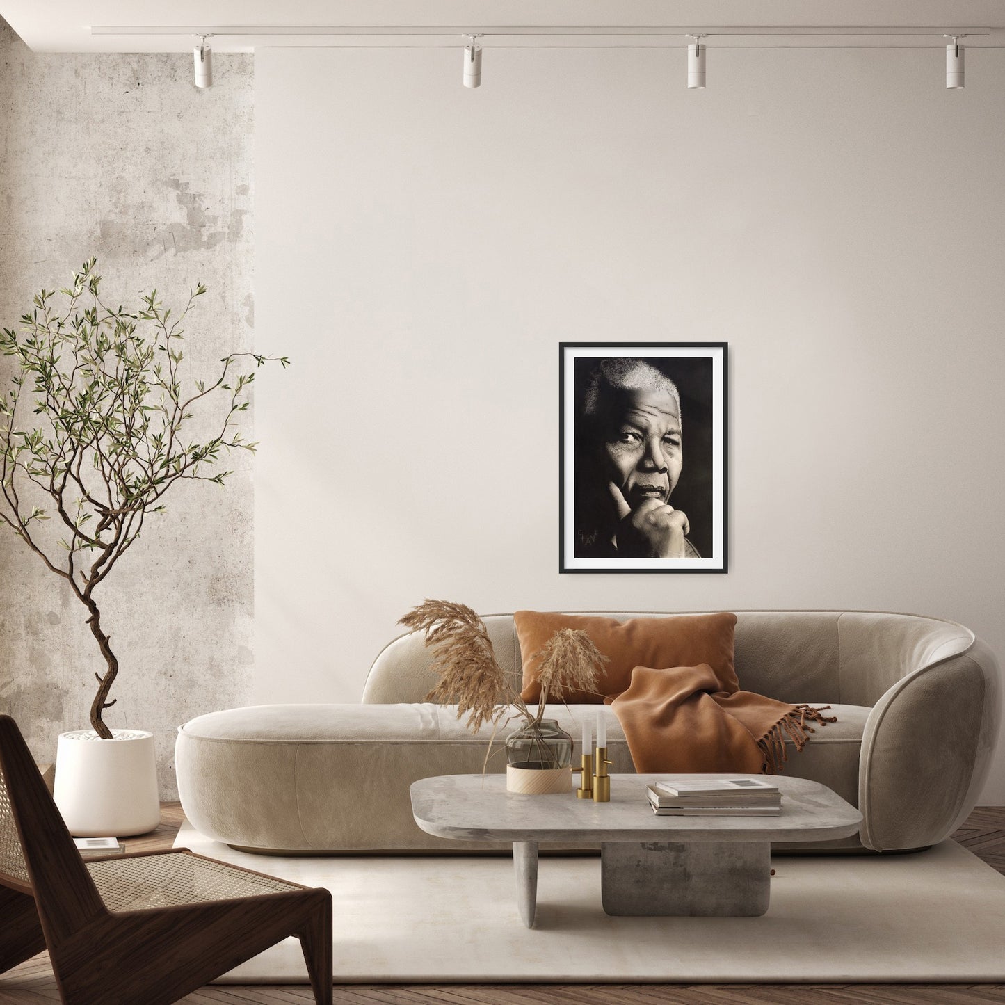 Shani Krebs Print | Mandela Portrait - Sepia