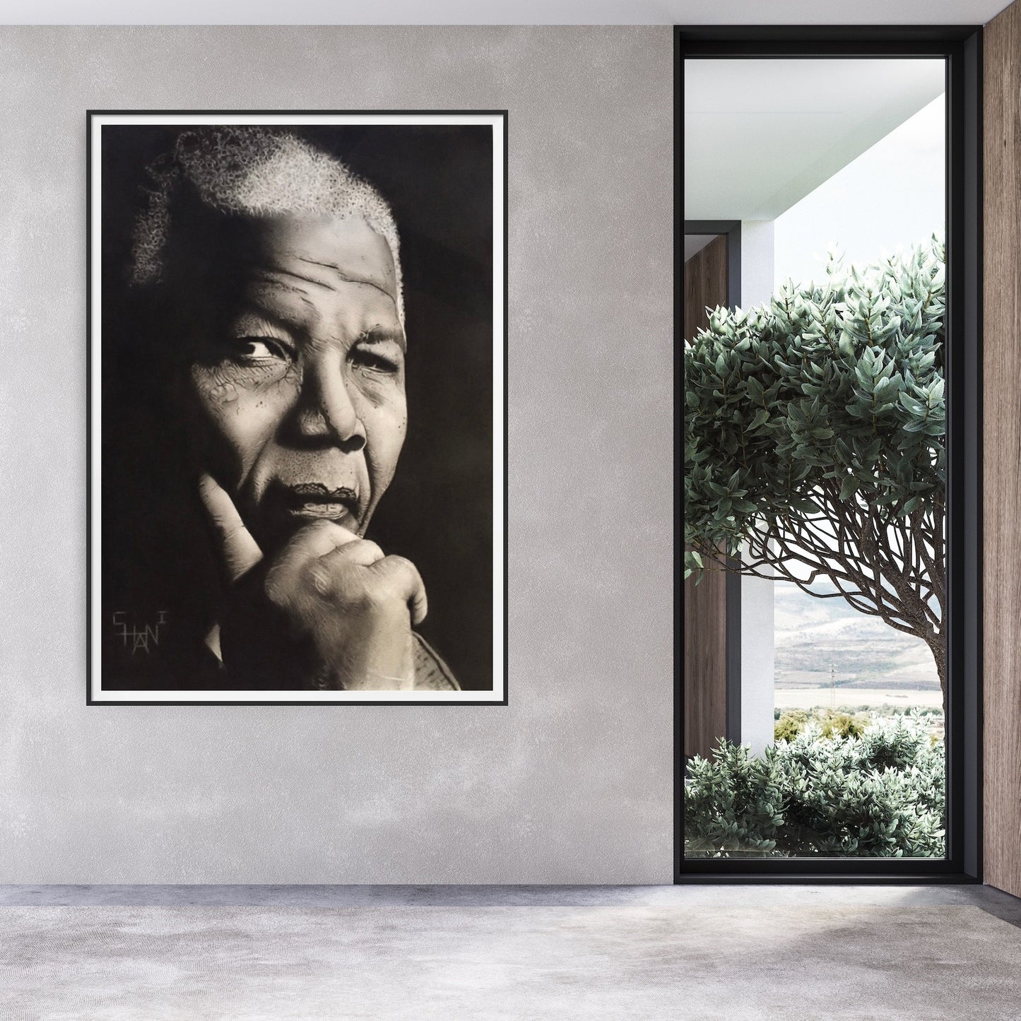 Shani Krebs Print | Mandela Portrait - Sepia