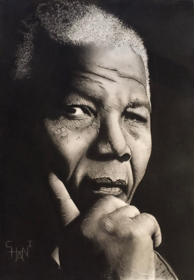 Shani Krebs Print | Mandela Portrait - Sepia