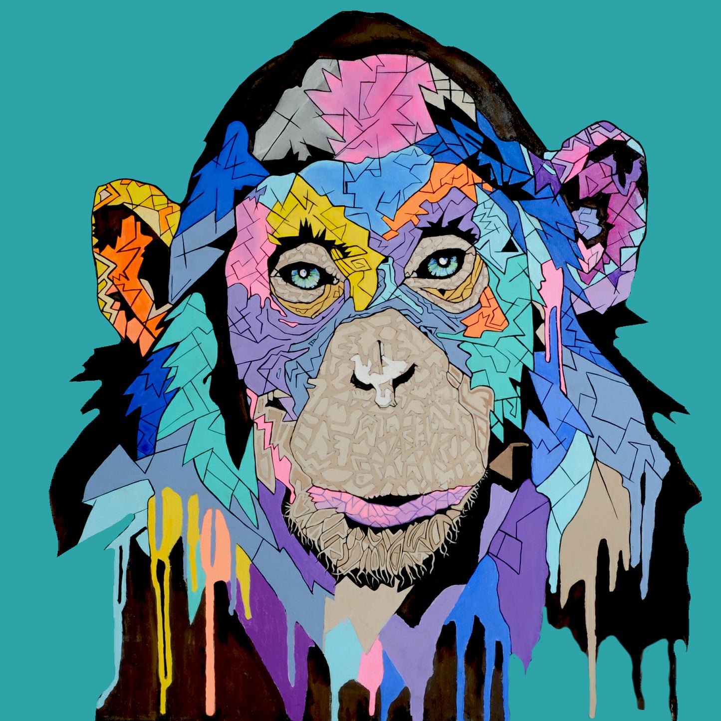 Shani Krebs Print | Munky - Cadet Blue