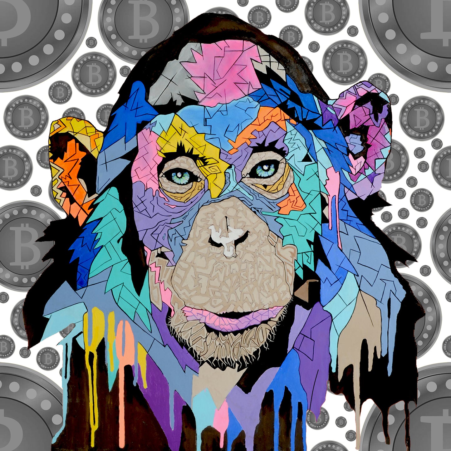 Shani Krebs Print | Bitcoin Munky - White
