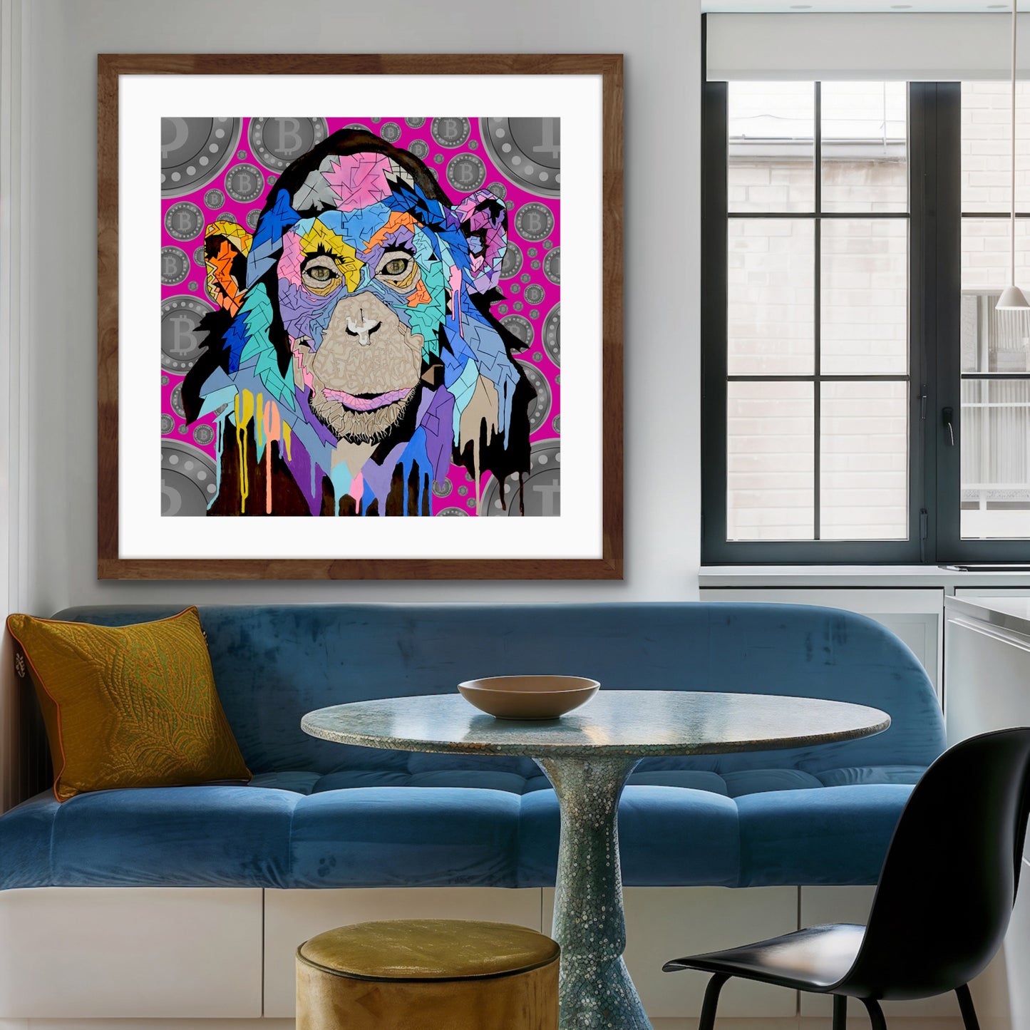 Shani Krebs Print | Bitcoin Munky - Magenta