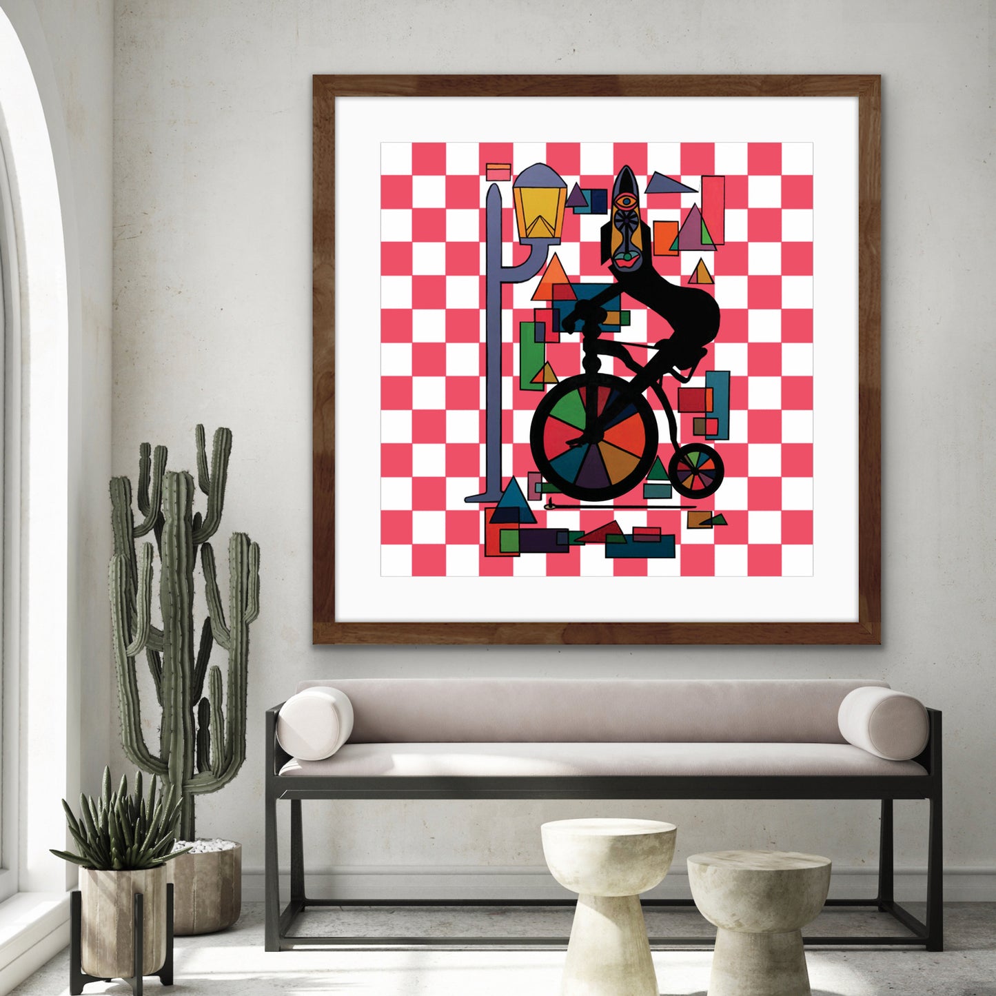 Shani Krebs Print | Biker - Check Watermelon
