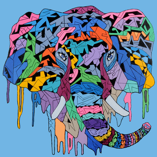 Shani Krebs Print | Elephant - Jordy Blue