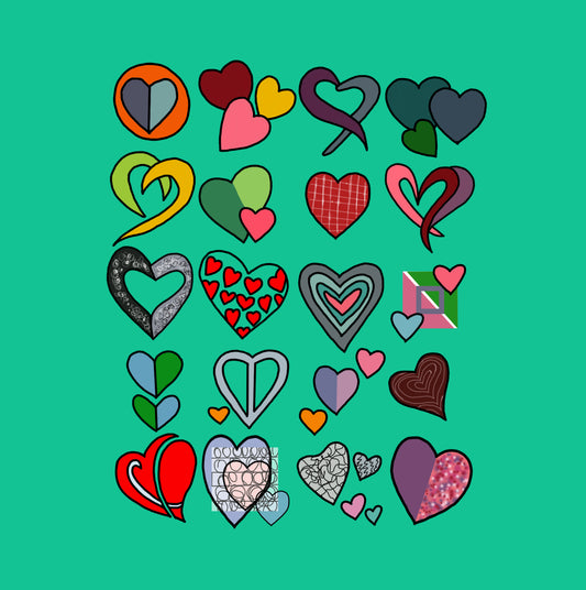 Shani Krebs Print | Hearts - Puerto Rico Green