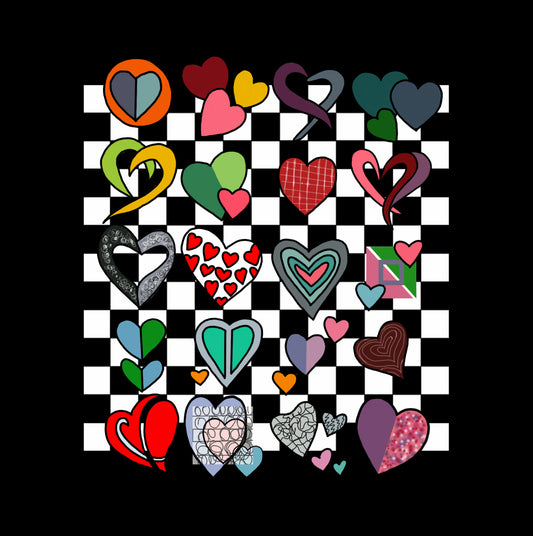 Shani Krebs Print | Hearts - Checks