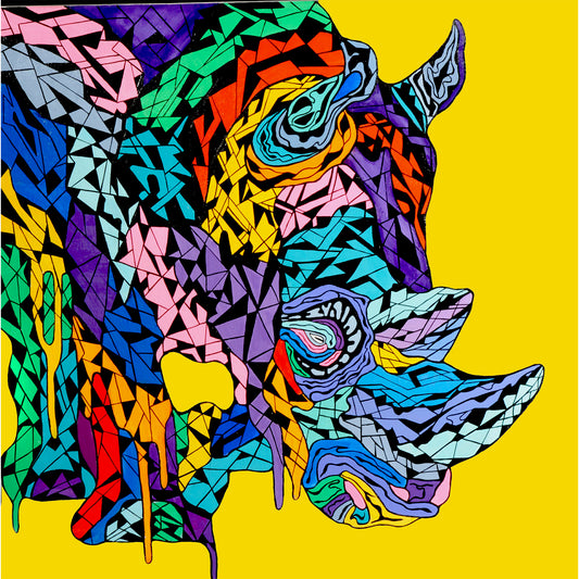 Shani Krebs Print | Rhino - Yellow