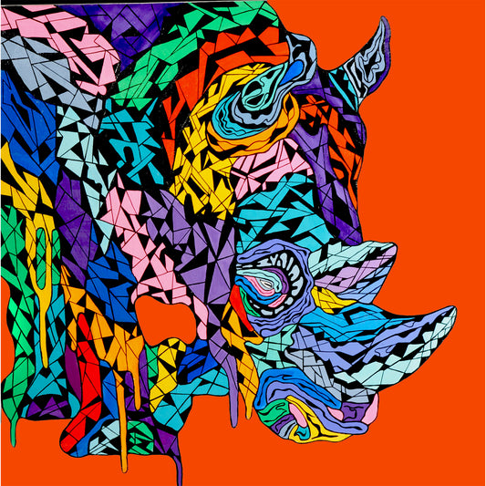 Shani Krebs Print | Rhino - Red