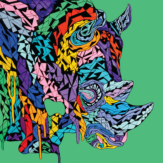 Shani Krebs Print | Rhino - Green