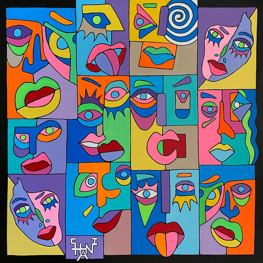 Shani Krebs Print | Neon Faces